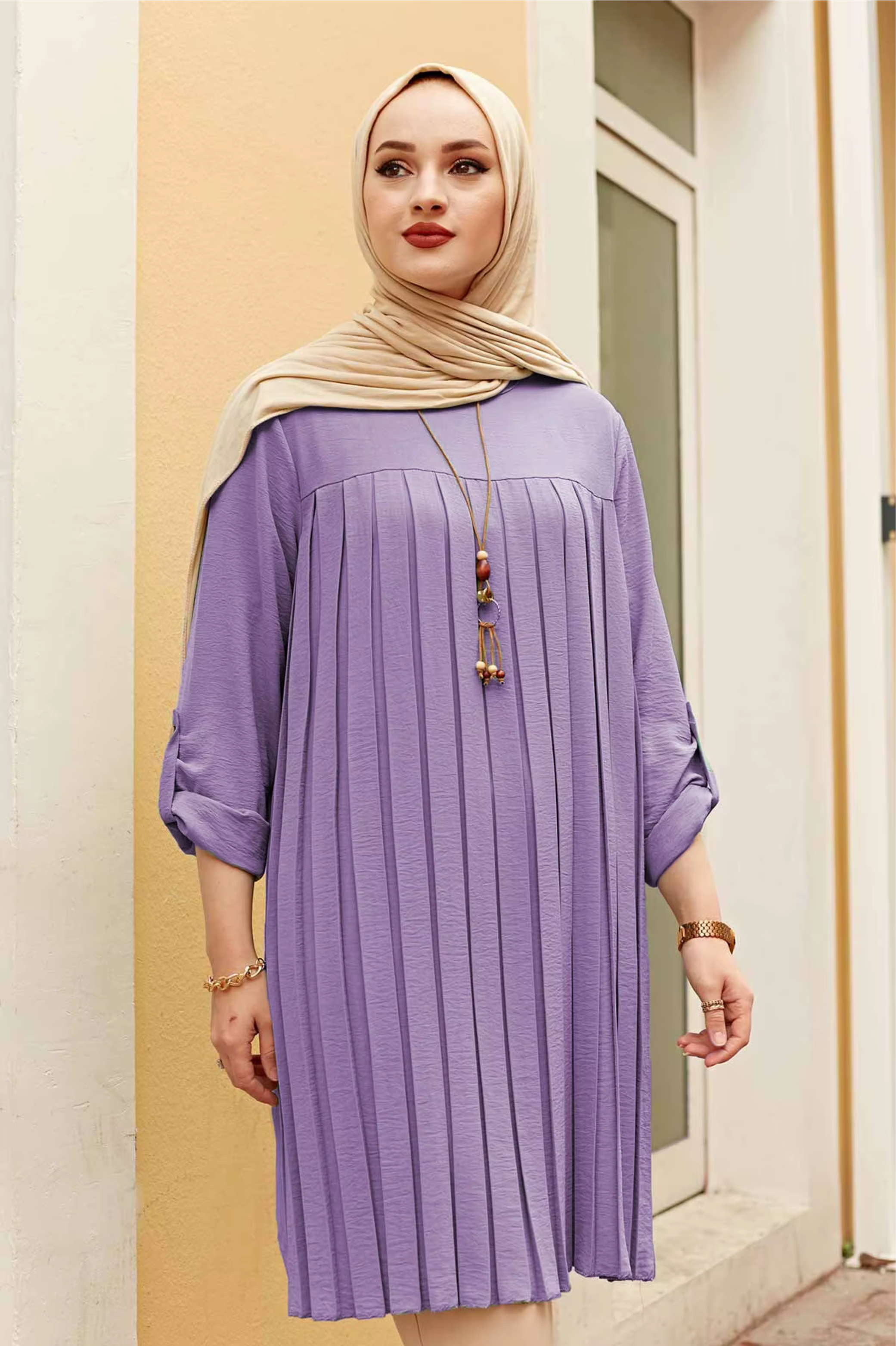 Aura Printanière : Tunique Moderne Mauve